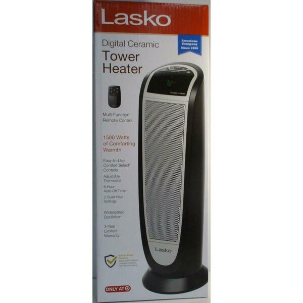 Lasko 22 in. Digital Ceramic Tower Heater with Remote 114145